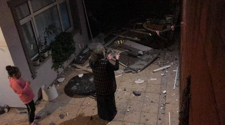 Doğal gaz patlaması apartman sakinlerini korkuttu