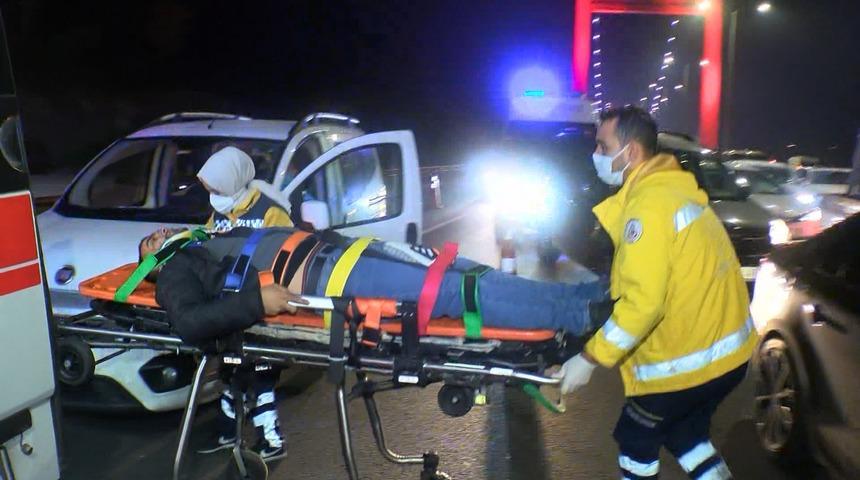 Fatih Sultan Mehmet Köprüsü çıkışı kaza: 3 yaralı