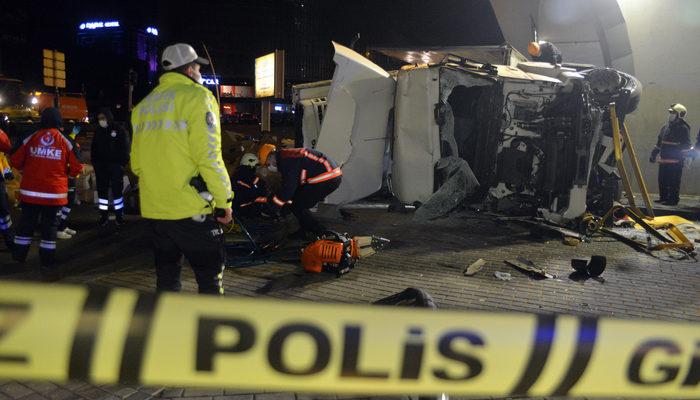 Ankara'da korkunç kaza! Devrilen TIR’ın altında kalan sürücü öldü