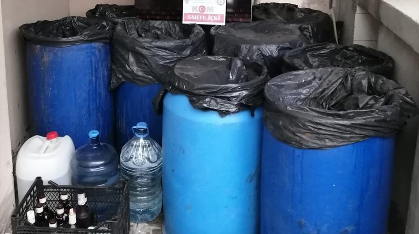 Hatay'da 308 litre sahte içki ele geçirildi