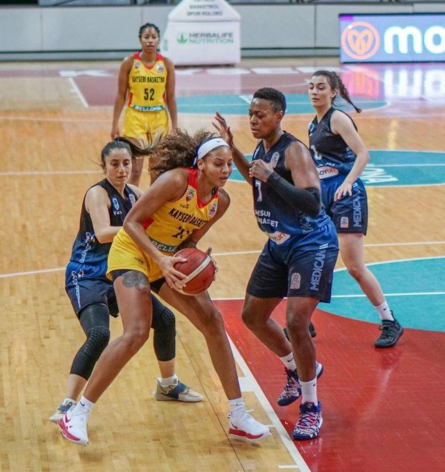 Türkiye Kadınlar Basketbol Ligi: Kayseri Basketbol: 107 - Canik Belediyesi: 54