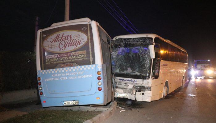 Kütahya’da otobüsler çarpıştı: 12 yaralı