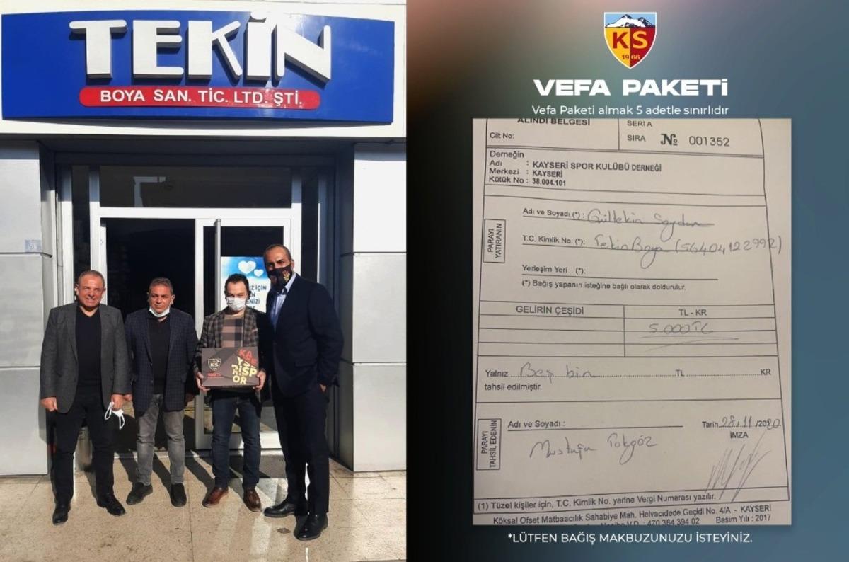 Kayserispor&rsquo;dan Vefa Paketi