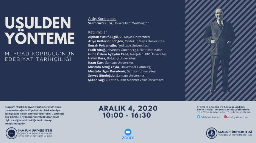 SAM&Uuml;&rsquo;den &ldquo;Usulden Y&ouml;nteme: M. Fuad K&ouml;pr&uuml;l&uuml;&rsquo;n&uuml;n Edebiyat Tarih&ccedil;iliği&rdquo; Sempozyumu