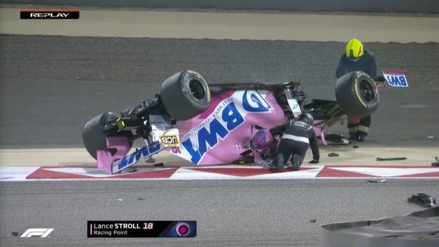 Formula 1'de olaylı gün! Lance Stroll takla attı