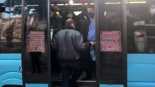 Esenyurt'ta 'koronabüs' yolculuğu! Cezalar bile durduramadı