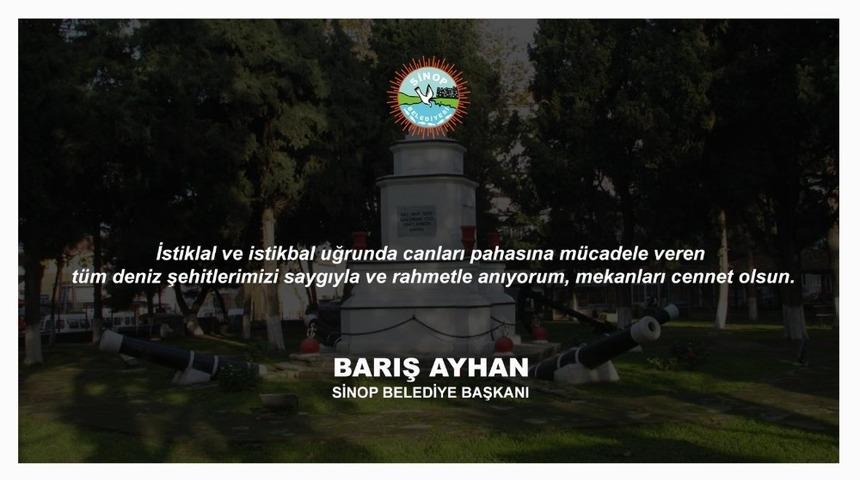 Barış Ayhan: &ldquo;Sinop Deniz Savaşı şehitlerimizi rahmetle anıyorum&rdquo;