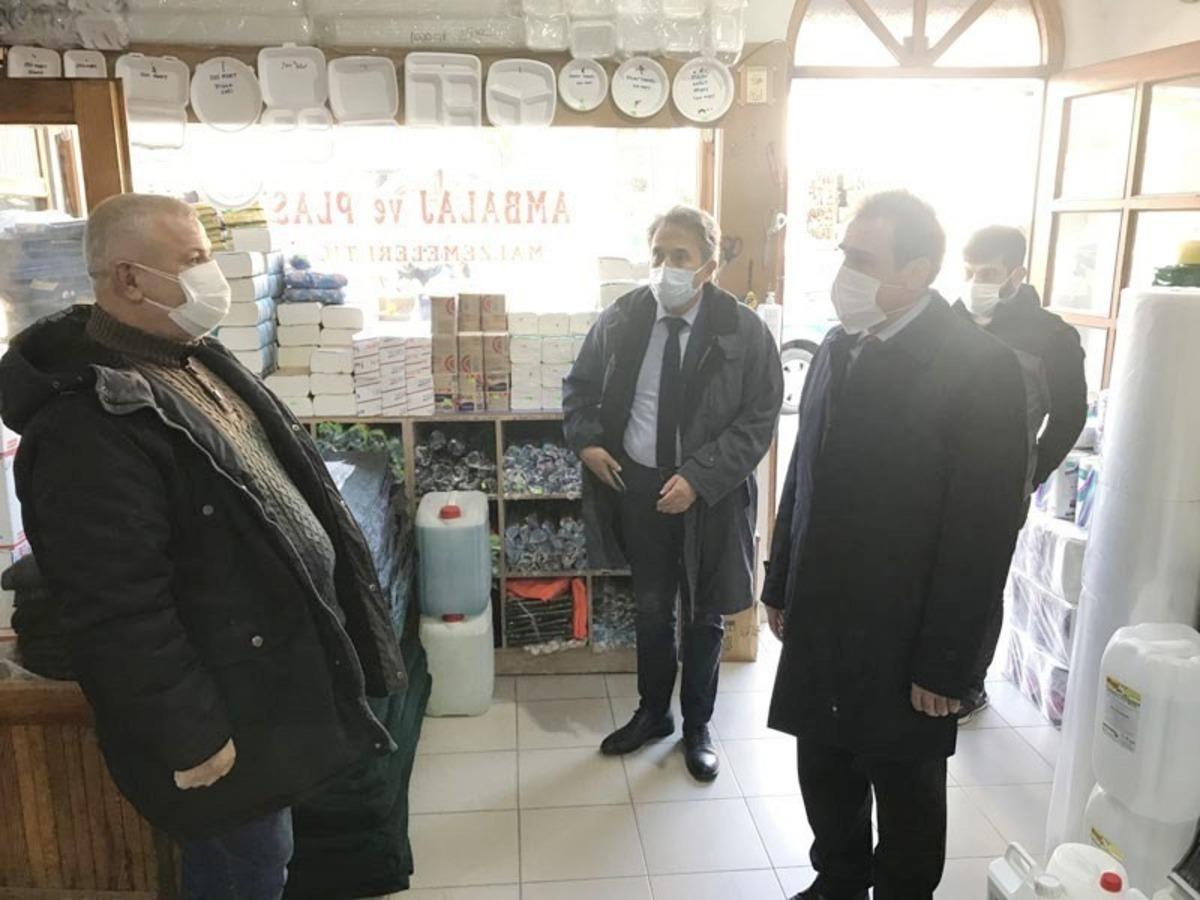 Burhaniye&rsquo;de Kaymakam Memiş koronavir&uuml;s denetimi yaptı