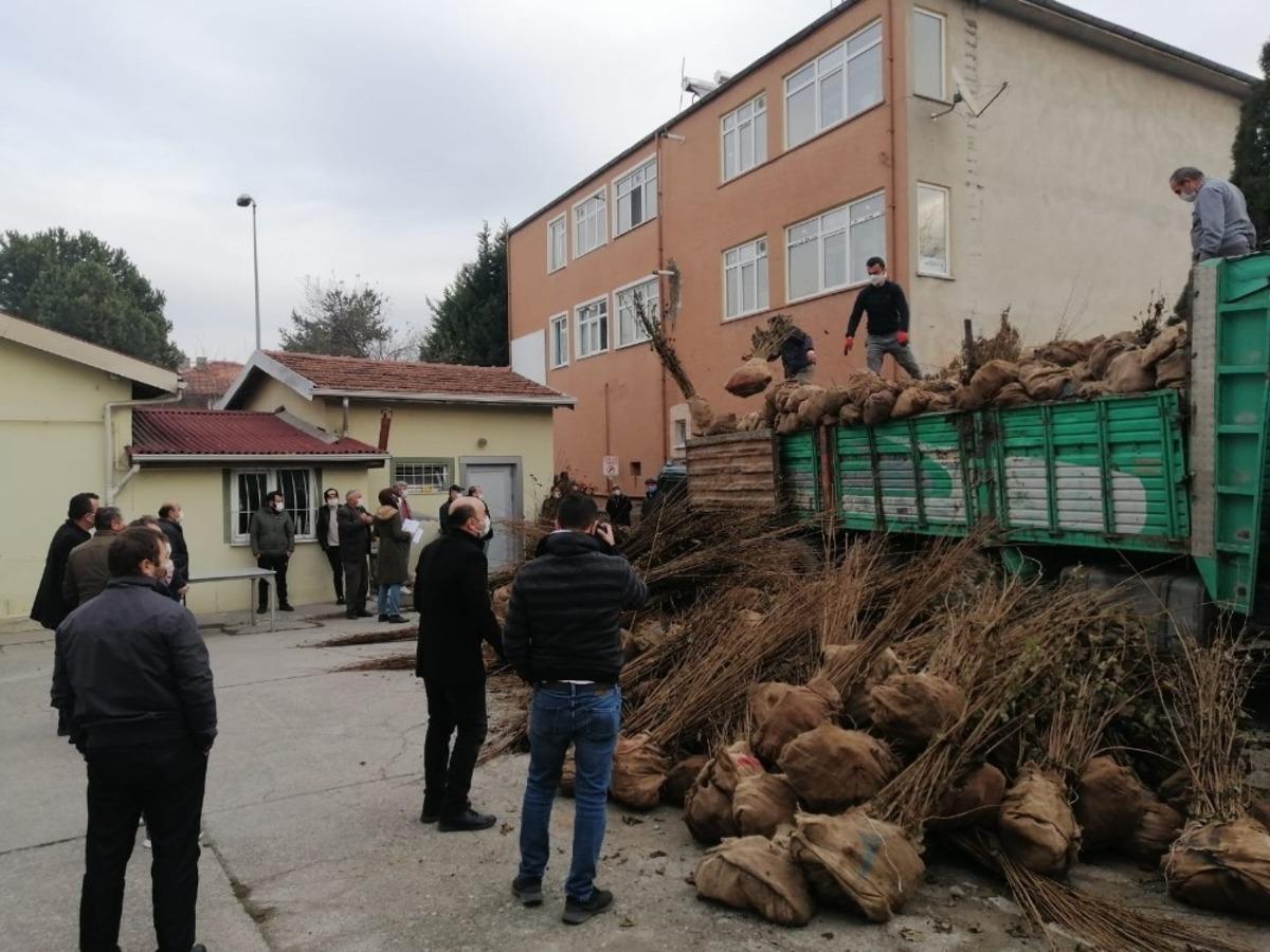 &Ccedil;ift&ccedil;ilere fındık fidanı dağıtımı yapıldı