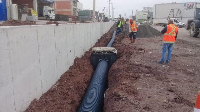 Körfez Sanayi Sitesi’ne yağmur suyu hattı