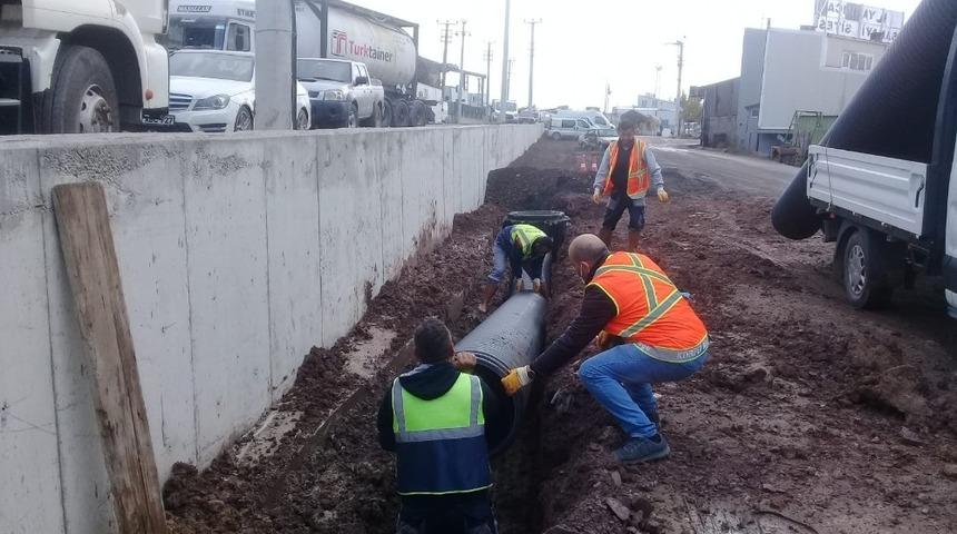 K&ouml;rfez Sanayi Sitesi&rsquo;ne yağmur suyu hattı