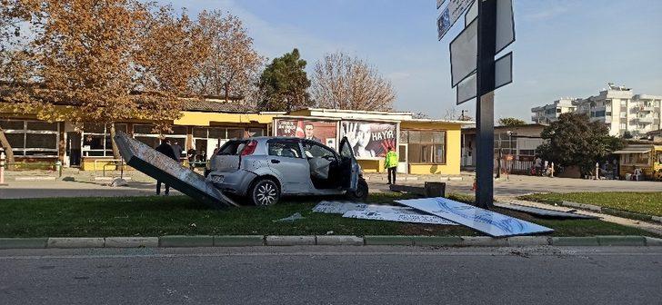 Direksiyon hakimiyetini kaybedince kazaya engel olamadı G1