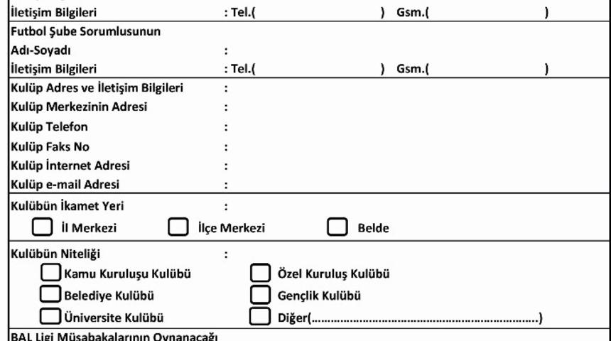 BAL Katılım formları dağıtıldı