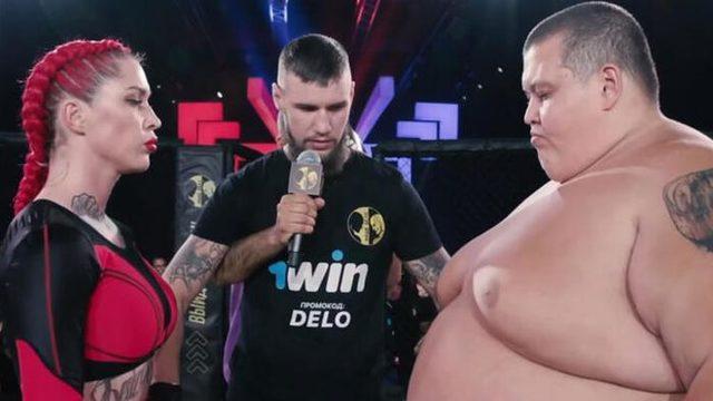 53 kiloluk Darina Madzyuk ile 240 kiloluk Youtuber Grigory Chistyakov ringe çıktı!