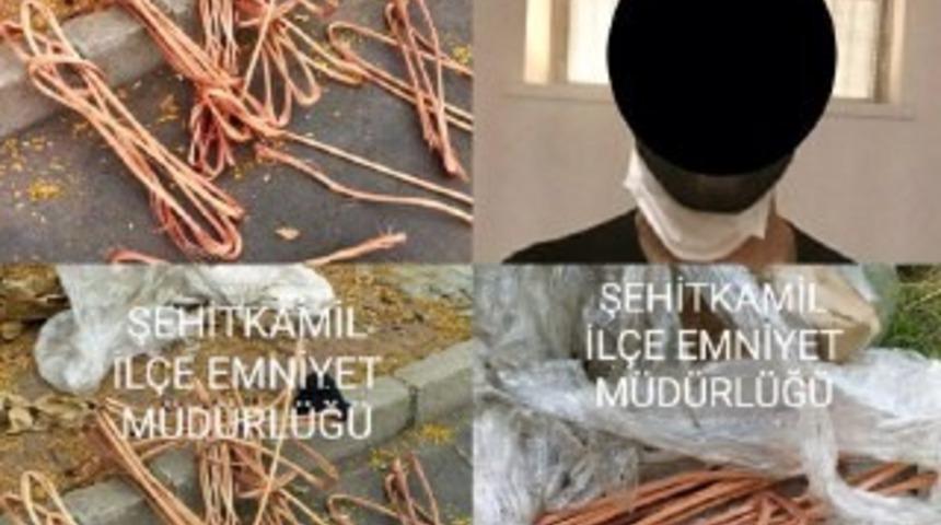 180 bin TL&rsquo;lik kablo &ccedil;almak isteyen hırsız su&ccedil;&uuml;st&uuml; yakalandı