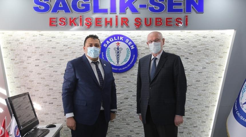 Başkan Kurt&rsquo;tan sağlık emek&ccedil;ilerine teşekk&uuml;r ziyareti