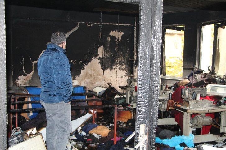 Bir katı yanan iş hanında 1 milyonluk zarar oluştu G1