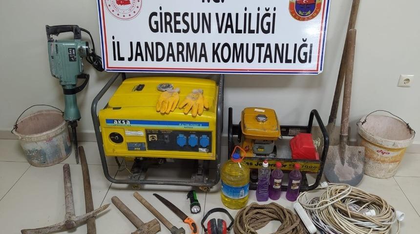 Giresun’da izinsiz kazıya suçüstü