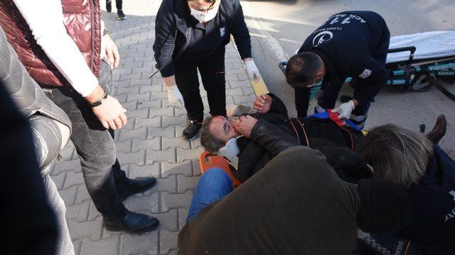 Motosikletten düşen yaşlı adam yaralandı