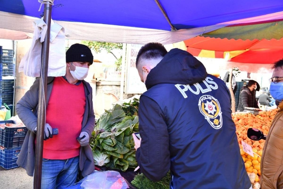 Isparta&rsquo;da pazar esnafına HES kodu denetimi