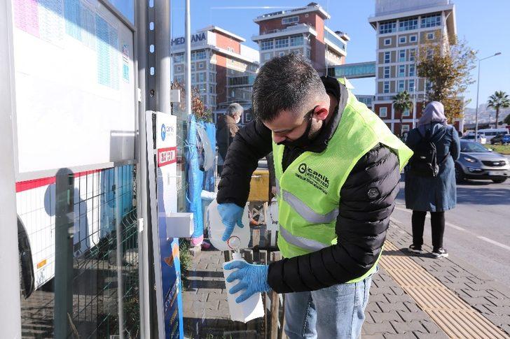 Canik’ten duraklara dezenfektan stantları G3