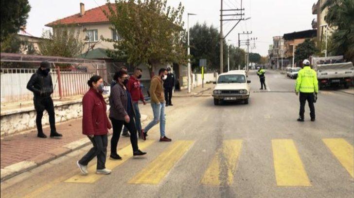 Sarıgöl’de yaya geçitlerde geçiş uygulaması G3