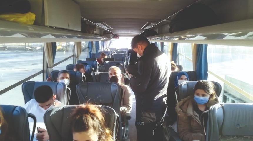 Otob&uuml;s terminalinde &rsquo;HES kodu&rsquo; uygulaması