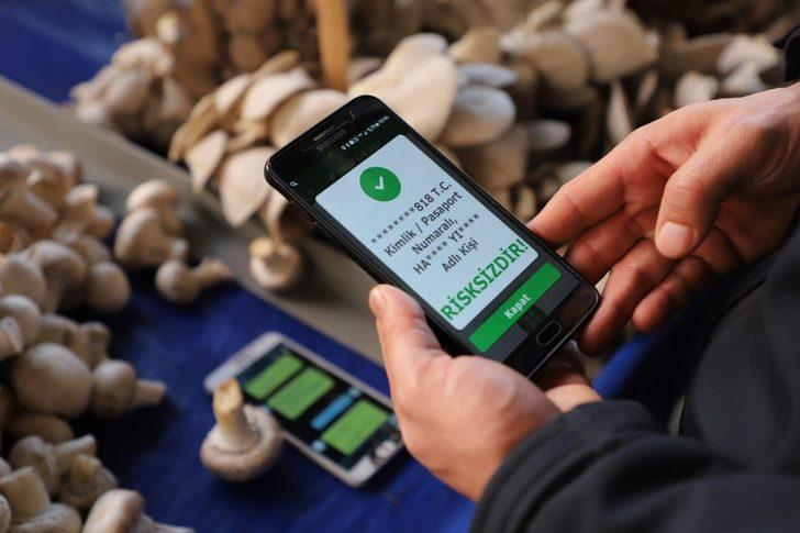 Ekipler pazarda HES kodu ve ateş ölçümü yaptı G3