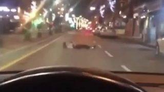 Bu görüntüler Van'da çekildi! Alkol alan kadın kendini yerden yere attı