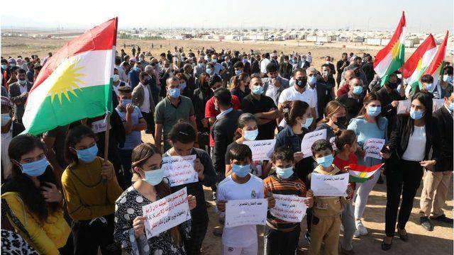 Duhok'ta 8 Kasım 2020'de PKK karşıtı bir protesto düzenlenmişti