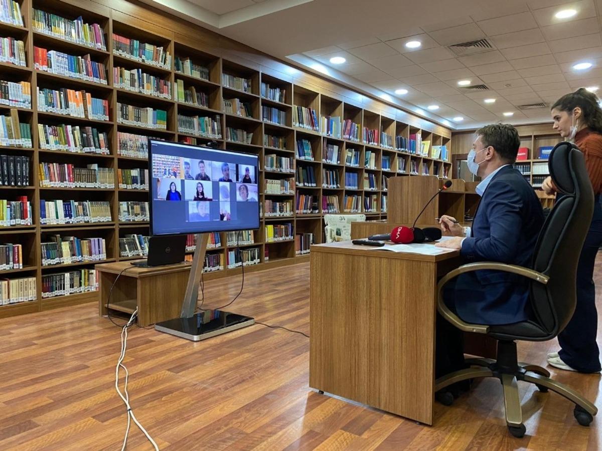 Başkan Bahadır, engelliler ile online g&ouml;r&uuml;şt&uuml;