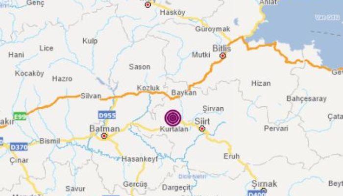 Son dakika Siirt'te şiddetli deprem (AFAD ve Kandilli Rasathanesi son depremler)