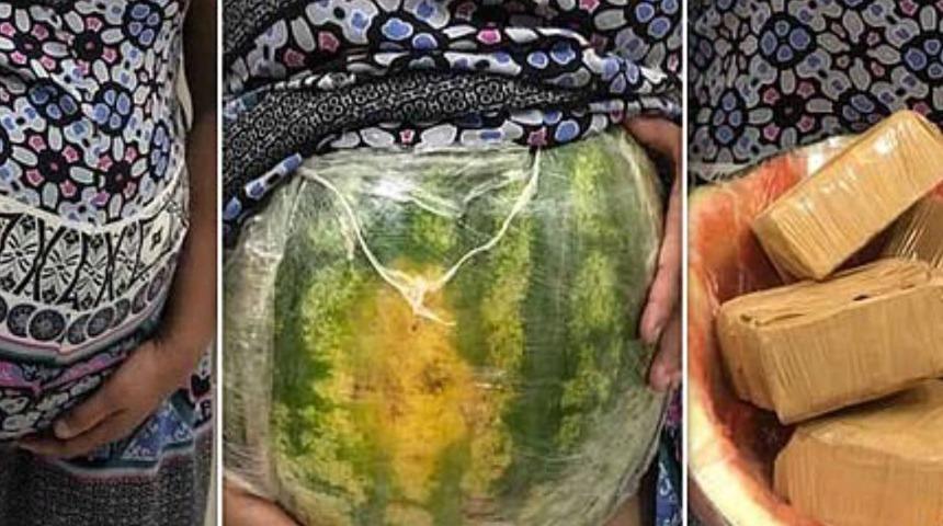 Brezilya'da hamile kılığında karpuz içinde uyuşturucu kaçakçılığı şaşırttı