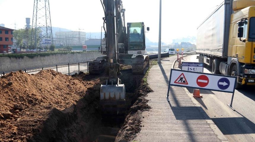 Liman Caddesi&rsquo;ndeki altyapı &ccedil;alışması tamamlandı