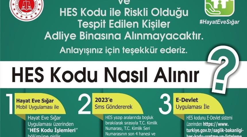 Adana Adliyesinde HES kodu uygulaması başlıyor