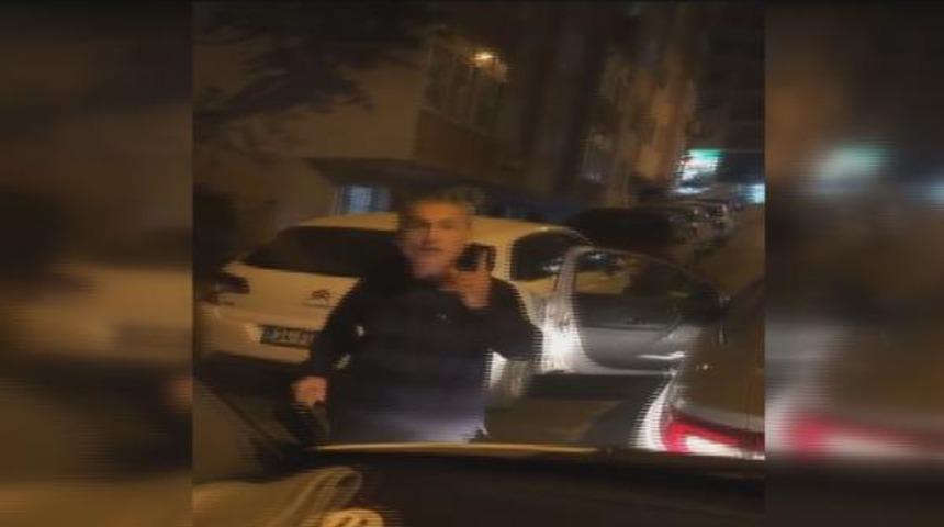 K&uuml;&ccedil;&uuml;k&ccedil;ekmece'de maganda dehşeti kamerada