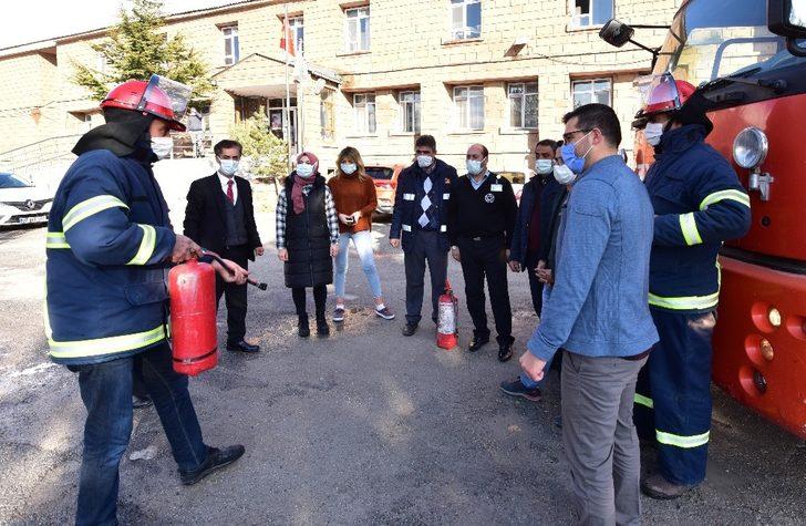 Ahlat Devlet Hastanesinde yangın tatbikatı G3