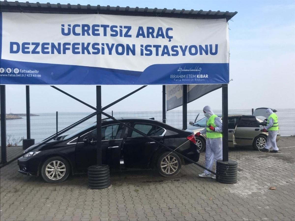 Fatsa&rsquo;da 8 ayda 15 bin 500 ara&ccedil; dezenfekte edildi