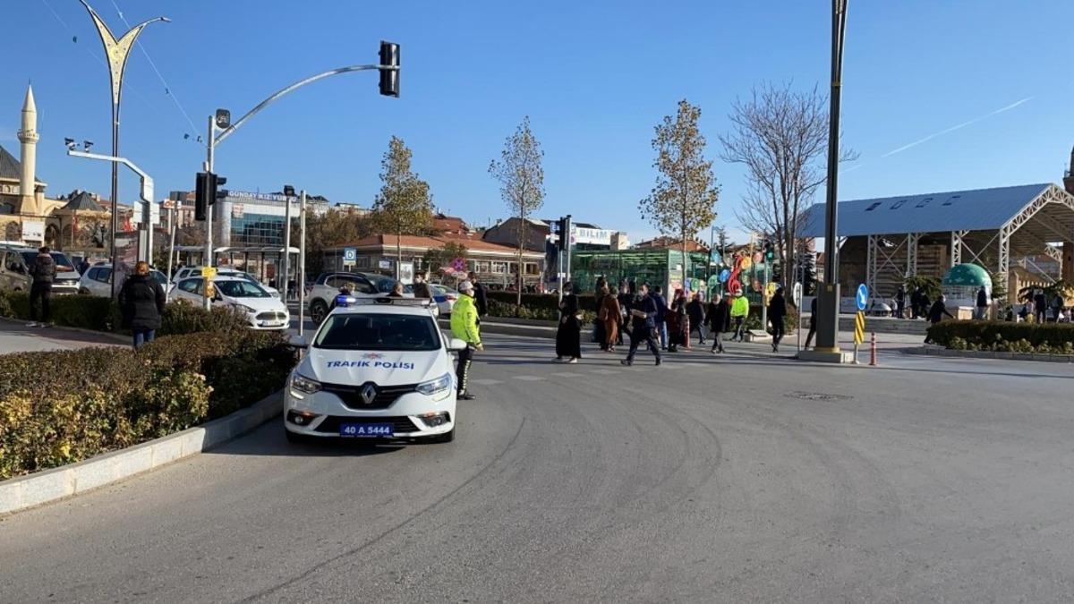 Kırşehir Emniyetinden yaya &ouml;nceliği denetimleri