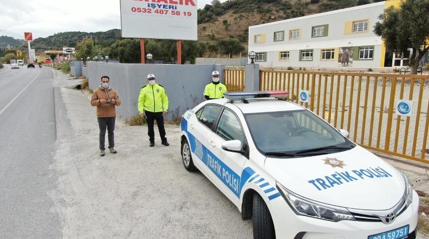 S&ouml;ke&rsquo;de droneli trafik denetimi yapıldı