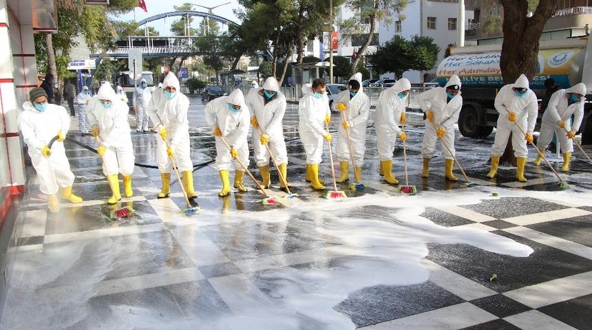 Haliliye&rsquo;de hijyen ve dezenfeksiyon &ccedil;alışmaları