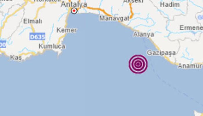 Akdeniz'de deprem (AFAD-Kandilli depremler)