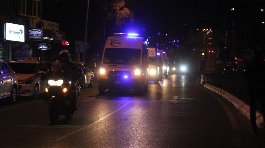 Aydın’da, sirenler 112 sağlık çalışanları için çaldı