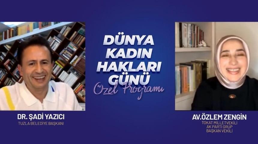Tuzla Belediye Başkanı Yazıcı&rsquo;nın canlı yayın konuğu &Ouml;zlem Zengin oldu
