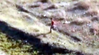 Çocuğun drondan kaçma anı kamerada