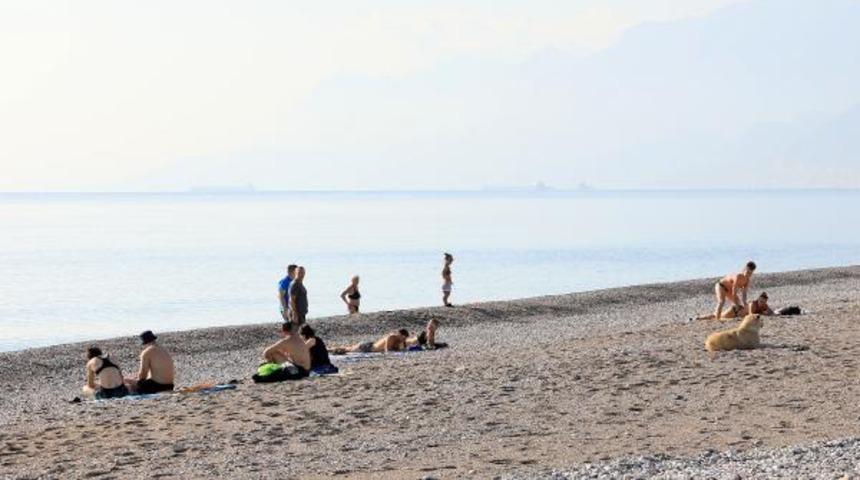 Antalya'da sahiller turist ve köpeklere kaldı