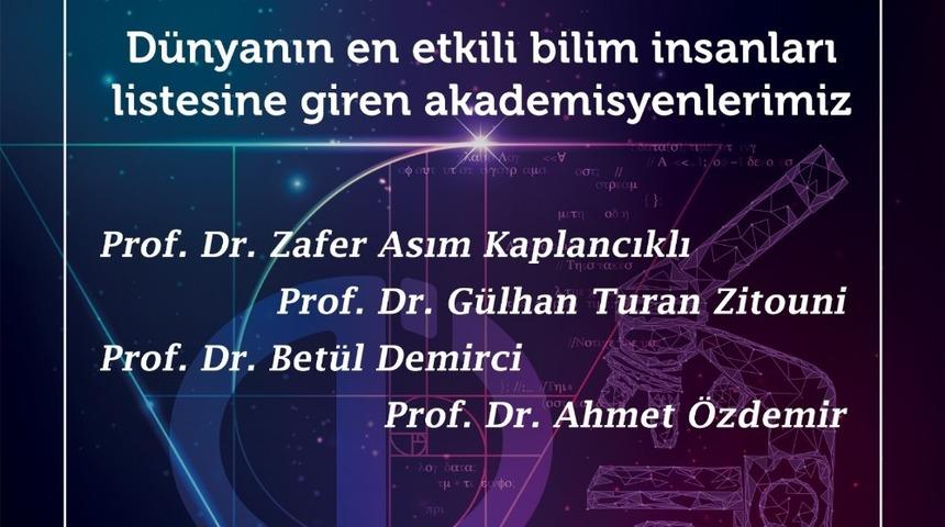Anadolu &Uuml;niversitesi akademisyenleri "D&uuml;nyanın En Etkili Bilim İnsanları" listesinde