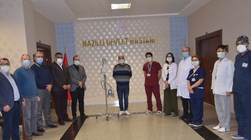Hastaneye oksijen cihazı bağışladı