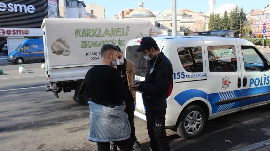 Kırklareli’de hafta sonu korona denetimlerinde 242 bin 100 TL ceza kesildi