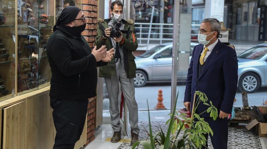 Başkandan esnaf ziyareti